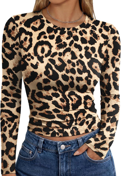 Trendy Queen women's long sleeve T-shirt in fall fashion, Y2K style, featuring a basic, casual design for trendy fall outfits.
