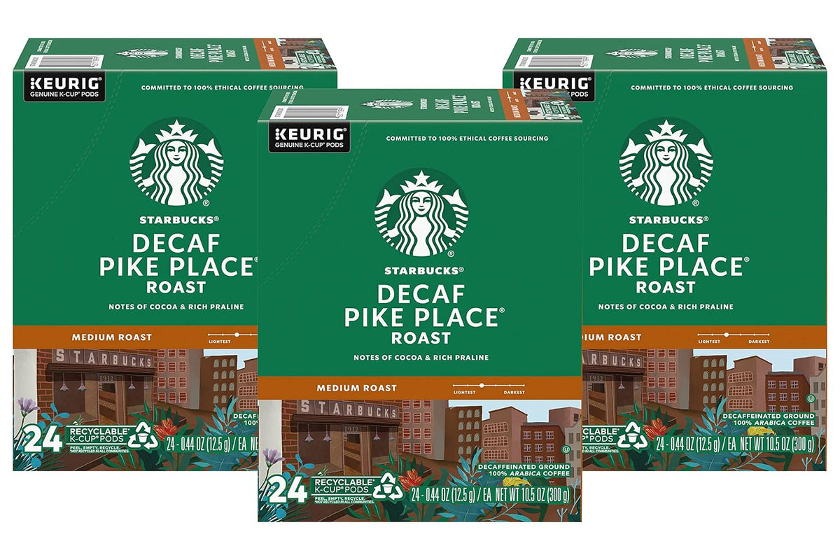 Starbucks Decaf House Blend K-Cup Coffee Pods, medium roast, 40 count, single-serve coffee pods in packaging