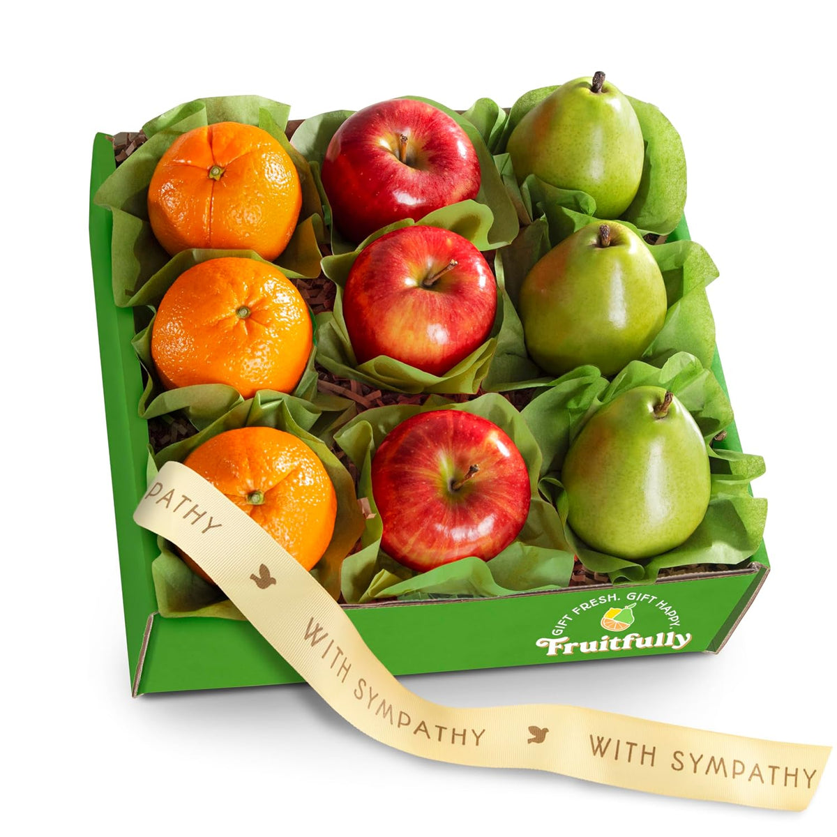 Deluxe fruit gift basket from A Gift Inside with fresh assorted fruits arranged in a decorative basket.