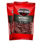 Jack Link's Original Beef Jerky Multipack, 2 packs of 9 oz each, showing savory beef jerky strips in resealable packaging.