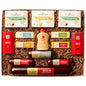 Hickory Farms small cheese gift basket with summer sausage, gourmet meats, and cheeses in a box set, perfect for holidays and special occasions.