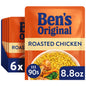 Ben's Original Ready Rice Four Cheese & Cheddar Broccoli microwave rice pack, 8.5oz, six-pack, with cheesy broccoli flavor on packaging