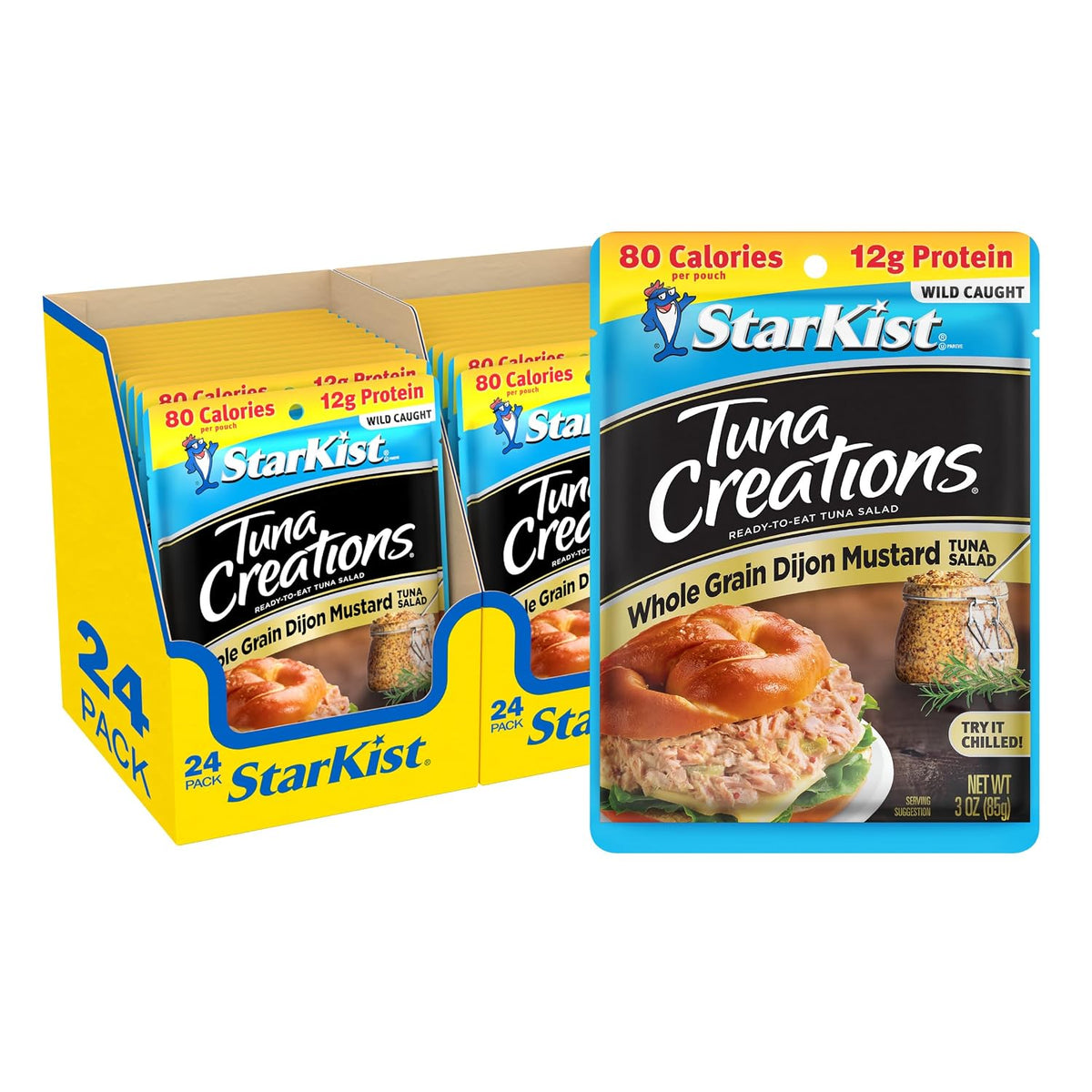 StarKist Tuna Creations Chipotle Lime packaged tuna fish pouch, 2.6oz, 24-pack, ready-to-eat seafood snack