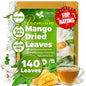 Whole dried mango leaves for herbal tea, FreshDrinkUS natural mango leaf tea bags, pure, caffeine-free, vegan, loose leaf mango tea.