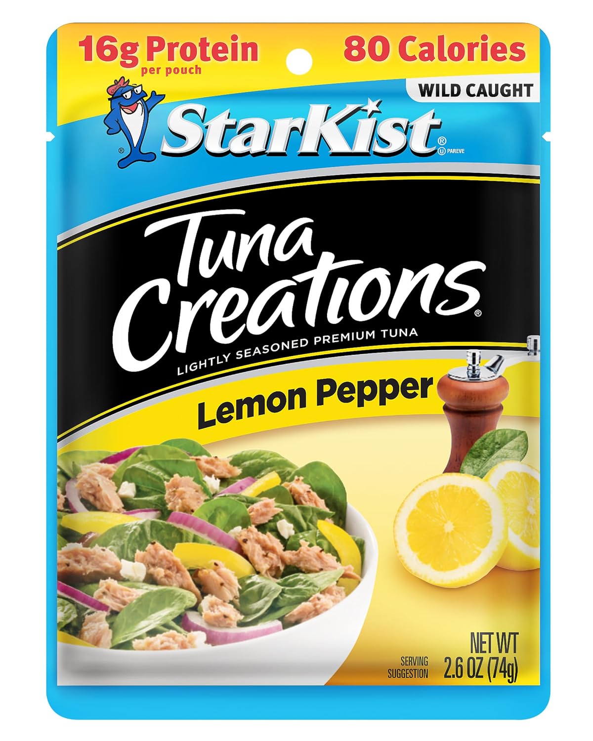 StarKist Tuna Creations Chipotle Lime packaged tuna fish pouch, 2.6oz, 24-pack, ready-to-eat seafood snack