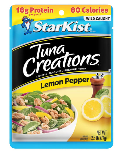 StarKist Tuna Creations Chipotle Lime packaged tuna fish pouch, 2.6oz, 24-pack, ready-to-eat seafood snack