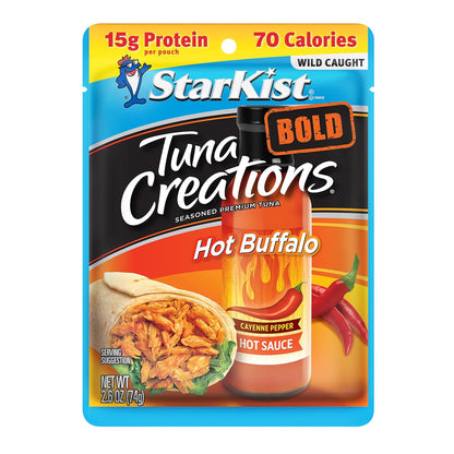 StarKist Tuna Creations Chipotle Lime packaged tuna fish pouch, 2.6oz, 24-pack, ready-to-eat seafood snack
