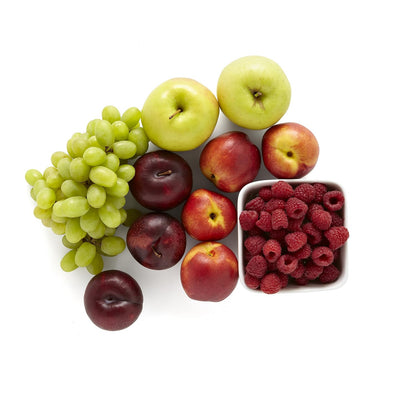 Fresh seasonal fruit bundle from FARMER'S MARKET featuring four varieties of ripe, colorful fresh fruits.