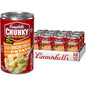 Campbell's Chunky Chicken Broccoli Cheese Soup in an 18.8 oz can, featuring creamy chicken, broccoli, and cheese chunks.