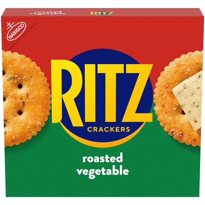 Ritz Fresh Stacks Original snack crackers in party size with 16 multi-pack snack packs, featuring classic buttery Ritz crackers.