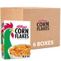 Kellogg's Corn Flakes Original giant size breakfast cereal box with crunchy corn flakes in a bowl, 24 oz size.