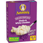 Pack of four Annie's Homegrown Shells & White Cheddar organic mac and cheese with real cheese in 24 oz package.
