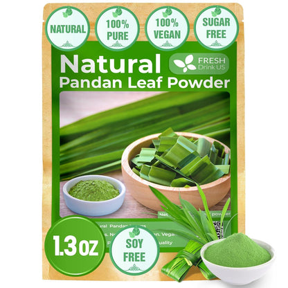 Natural Pandan Leaves Dried, No Additives, No Caffeine, Vegan