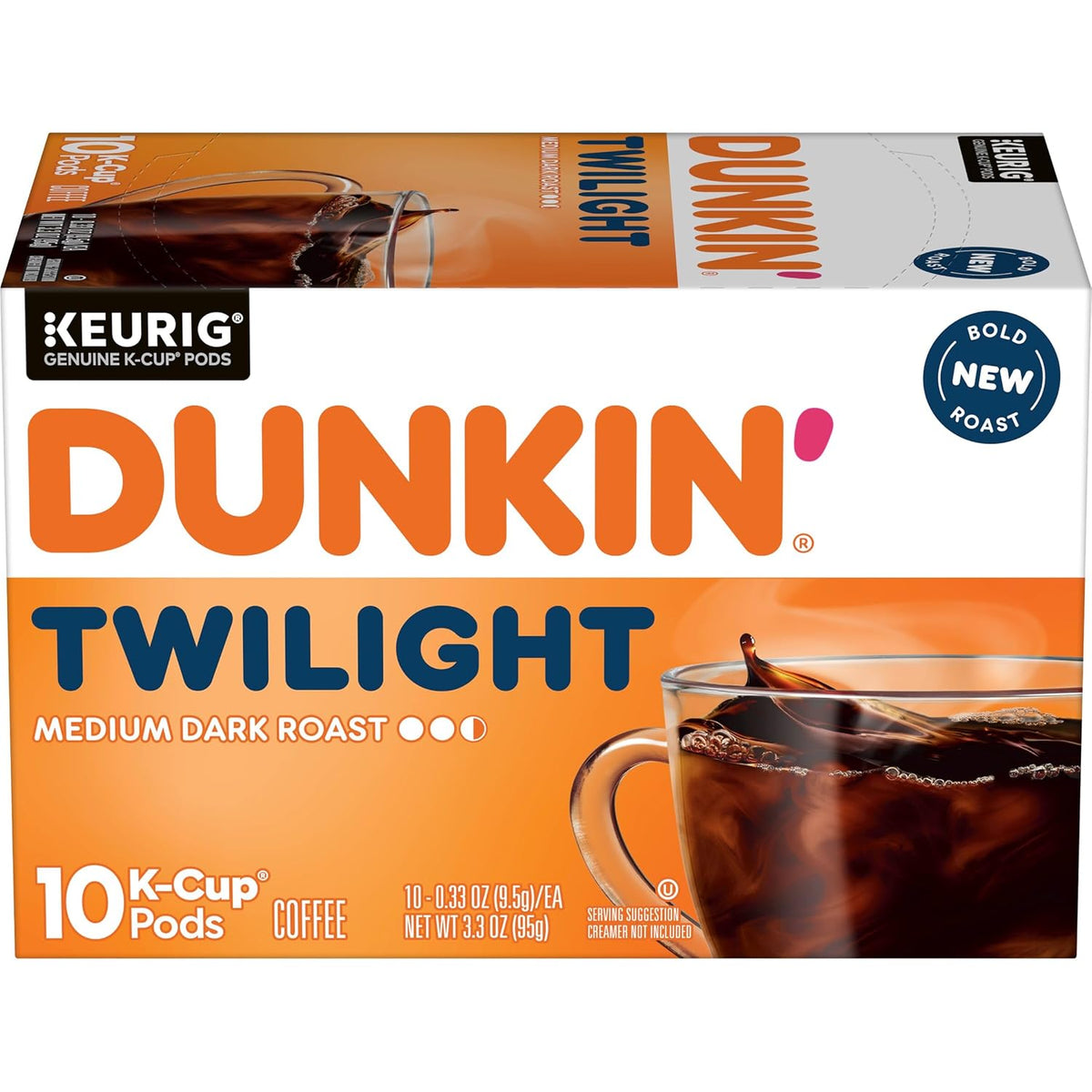 Dunkin' Original Flavor K-Cup coffee pods for Keurig brewers, 16-count box, featuring the recognizable Dunkin' branding on the packaging.
