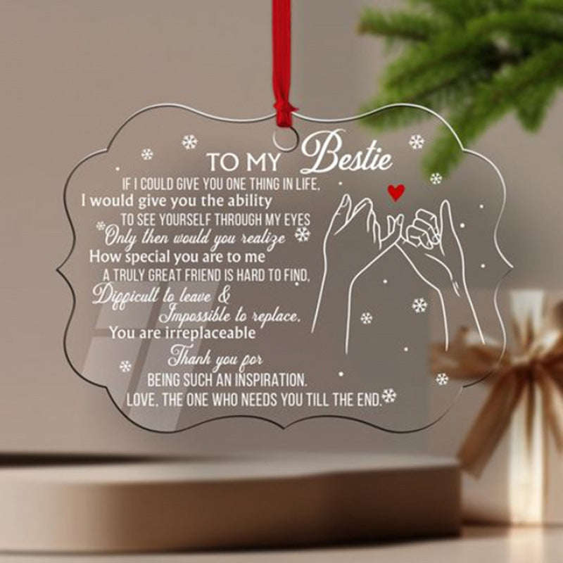 Christmas tree pendant decoration in festive holiday design