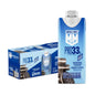 Muscle Milk Pro High Protein Ready-to-Drink Shake in chocolate flavor, 11 fl oz bottle, pack of 12, with creamy liquid and label.