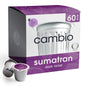 Cambio Roasters Colombian medium roast organic coffee pods in recyclable aluminum, Keurig compatible, with bold flavor and fresh aroma.