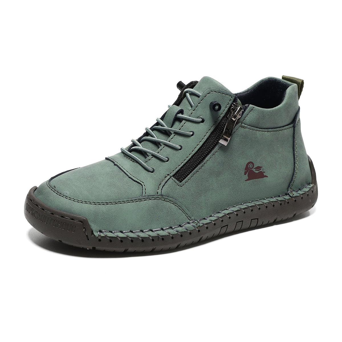 Hand-stitched women's soft-sole flat casual shoes in a simple design