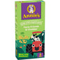 Annie's Shells & White Cheddar organic packaged mac and cheese in a 4-pack, showing creamy cheese sauce and pasta shells