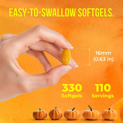 Premium Pumpkin Seed Oil Softgels with Saw Palmetto