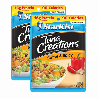 StarKist Tuna Creations Chipotle Lime packaged tuna fish pouch, 2.6oz, 24-pack, ready-to-eat seafood with spicy lime flavor