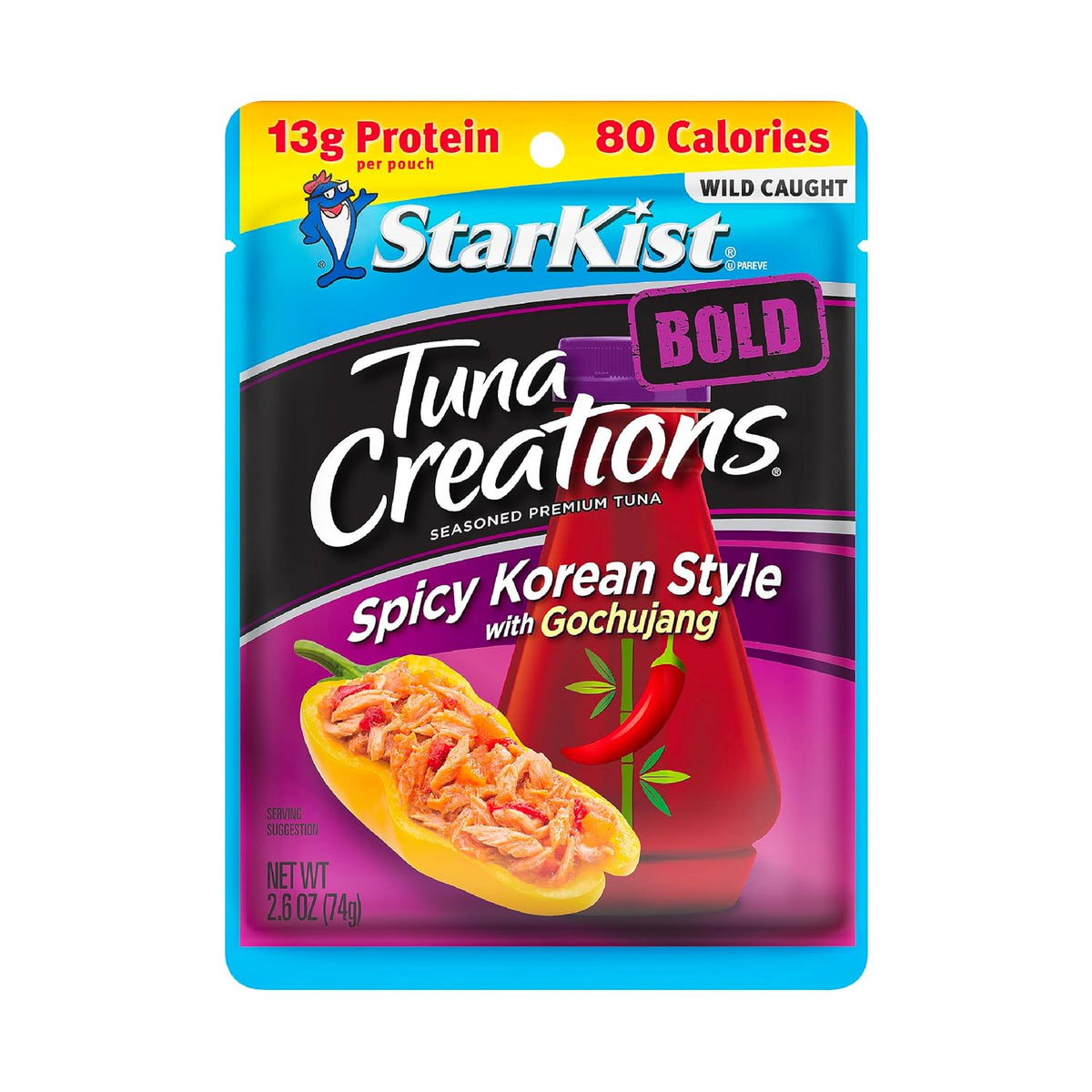 StarKist Tuna Creations Chipotle Lime packaged tuna fish pouch, 2.6oz, 24-pack, ready-to-eat seafood snack