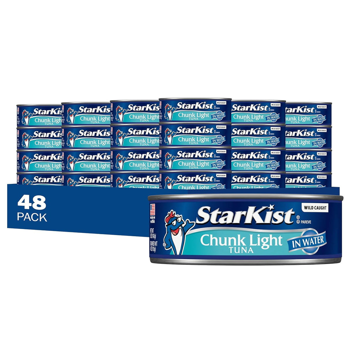 StarKist canned tuna in water, 5oz cans, pantry storage pack with 8 cans, fresh and ready for cooking or snacking.