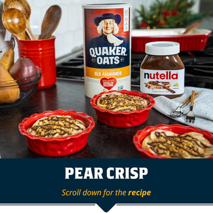Quaker Old Fashioned Rolled Oats in a box, non-GMO verified, two 64oz bags, ideal for healthy breakfast or baking.