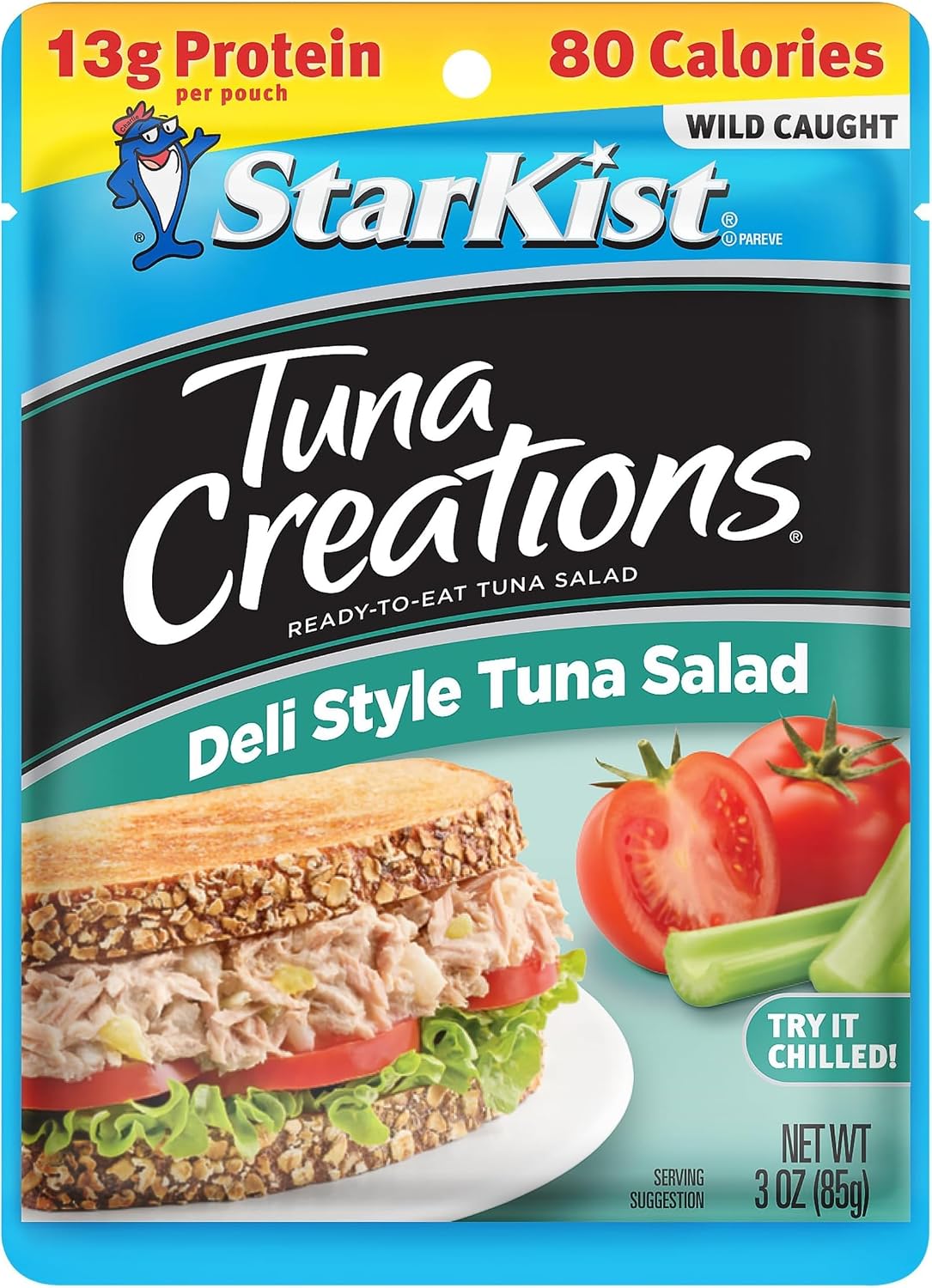 StarKist Tuna Creations Chipotle Lime packaged tuna fish pouch, 2.6oz, 24-pack, ready-to-eat seafood snack
