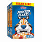 Kellogg's Frosted Flakes original giant size breakfast cereal box with colorful tiger mascot and frosted flakes cereal inside