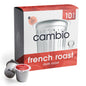 Cambio Roasters Colombian Medium Roast Organic coffee pods, recyclable aluminum, Keurig compatible, bold flavor, 60 count.