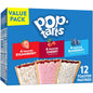 Box of Pop-Tarts Toaster Pastries Fruit Lover's Variety Pack with 12 breakfast snacks in a 20.3oz box, ideal for kids.