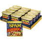 Canned SPAM in 12oz size, reduced sodium spiced meat by SPAM, shelf-stable protein food, 12 cans in the package.