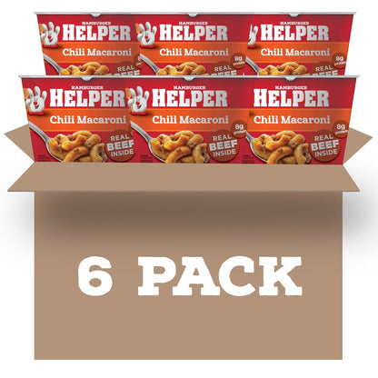 Hamburger Helper Beef Pasta Microwave Cup in 2 oz pack, ready in 4 minutes, quick meal for busy families, no artificial flavors