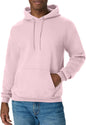 Hanes men's EcoSmart fleece hoodie with drawstring hood, front pocket, and ribbed cuffs, available in big and tall sizes.