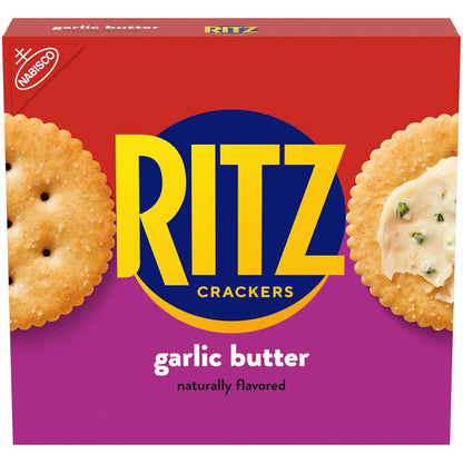 Ritz Fresh Stacks Original Snack Crackers in a party size box with 16 multi-pack snack packs, ready for sharing.