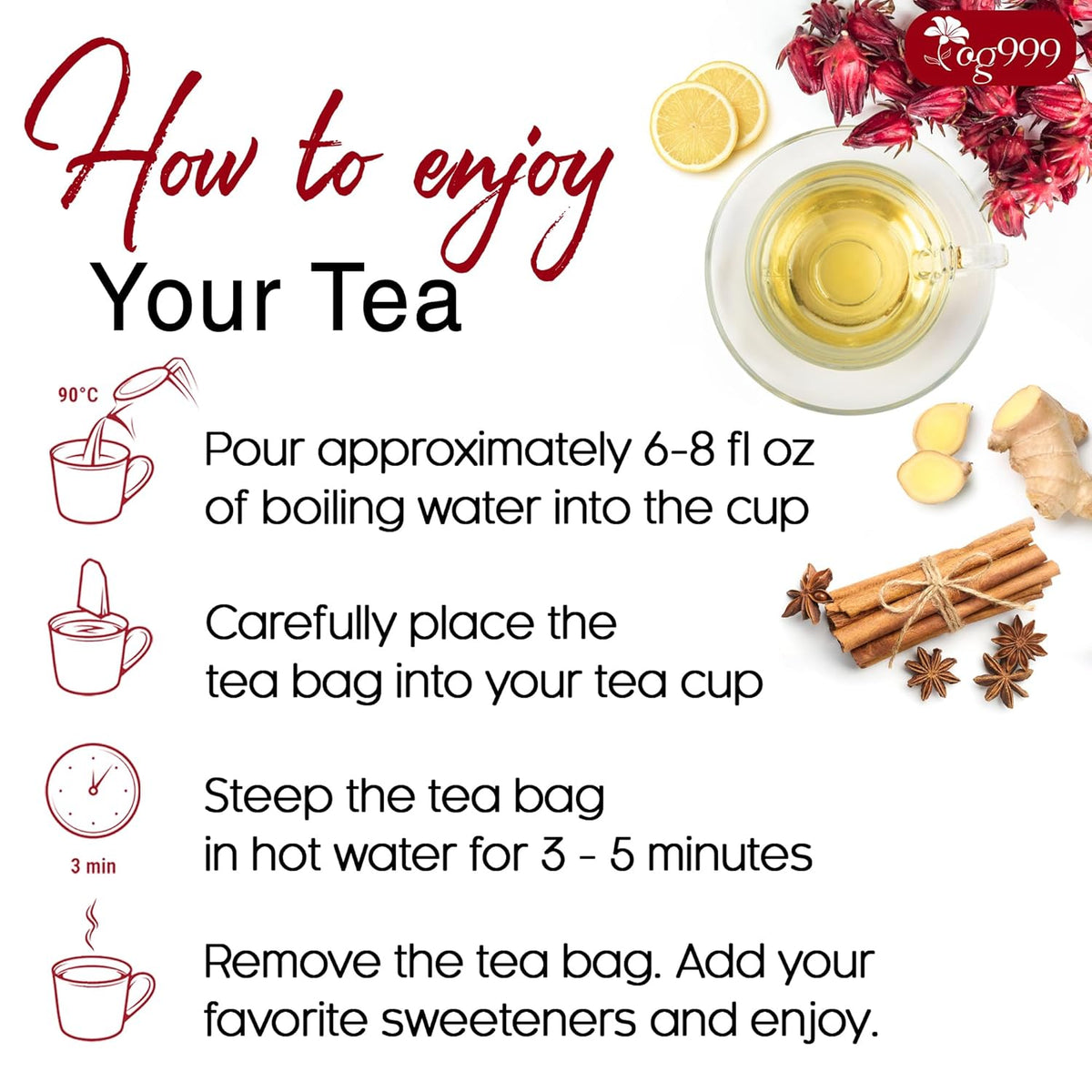 Pressure Balance Herbal Tea | Blend of 9 Natural Herbs | Caffeine-Free, Sugar-Free, Vegan-Friendly