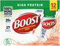 Boost Original Nutritional Drink in creamy strawberry flavor, 8 oz bottles, pack of 24, with colorful label and bottles.