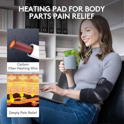 iReliev far infrared heating pad wrap with jade stones, soft fabric cover, designed for soothing heat therapy and pain relief.