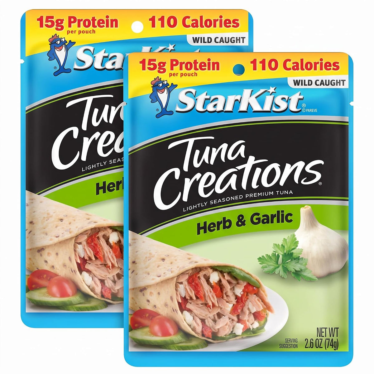 StarKist Tuna Creations Chipotle Lime packaged tuna fish pouch, 2.6oz, 24-pack, ready-to-eat seafood snack