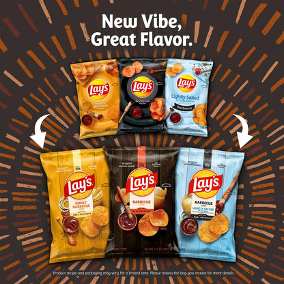 Assorted Lay's potato chips in 1 oz single serve bags from a 40-pack variety flavor pack.