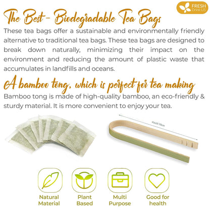 Premium Mullein Licorice Tea Bags. 100% Natural, Blend of Mullein Leaves, and Licorice Root.