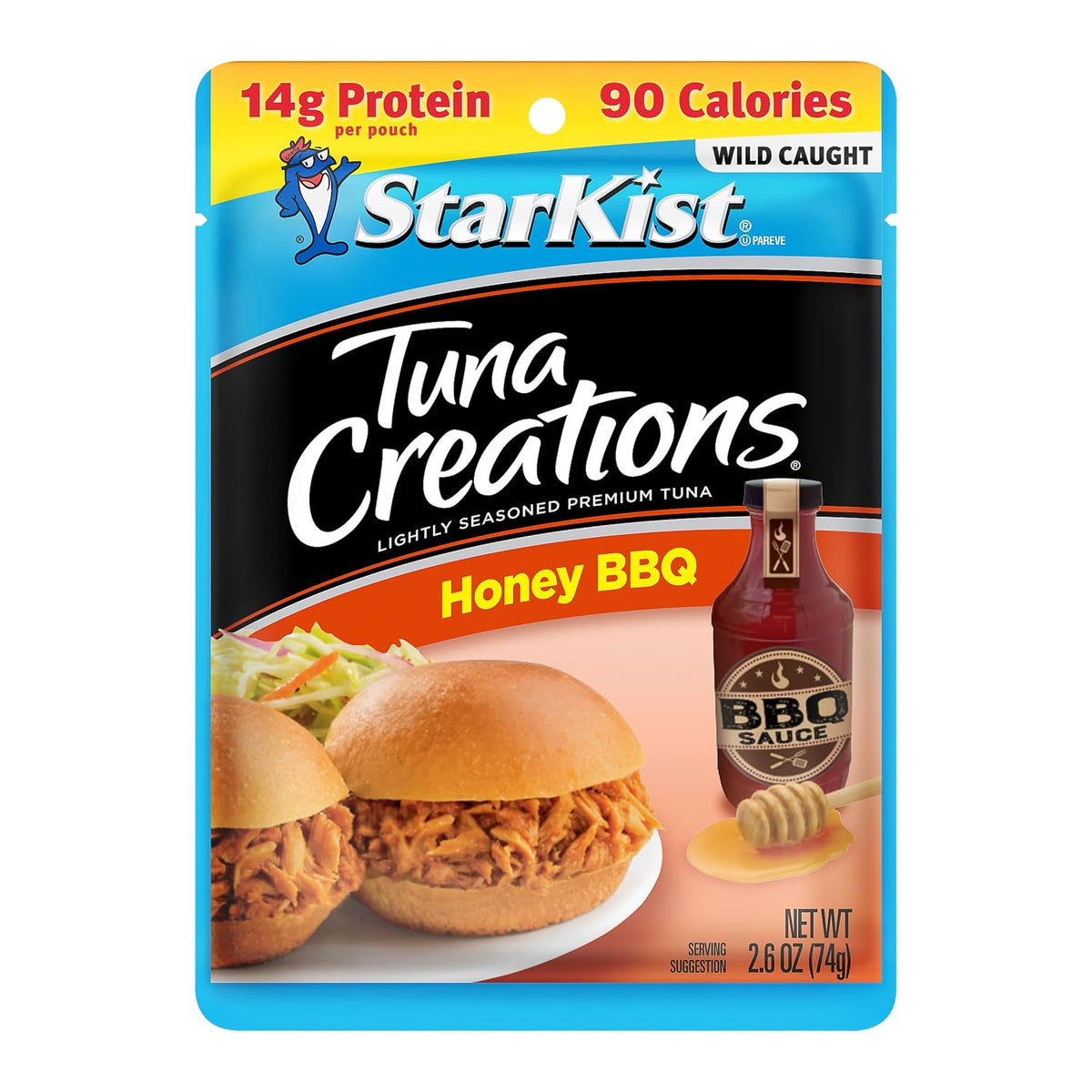 StarKist Tuna Creations Chipotle Lime packaged tuna fish pouch, 2.6oz, 24-pack, ready-to-eat seafood snack