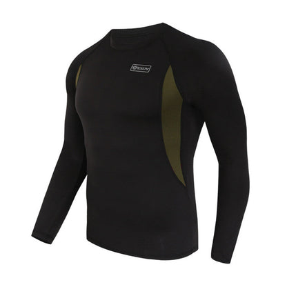 Tactical cycling sports underwear set in black, showing padded design and elastic waistband