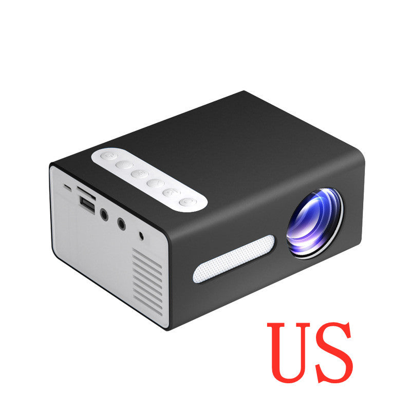 Home Office T300 1080P miniature mini projector by My Store, compact black design