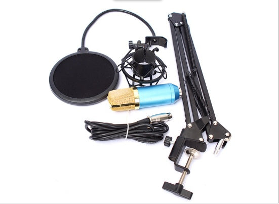 BM800 microphone set with condenser microphone, shock mount, pop filter, and adjustable stand