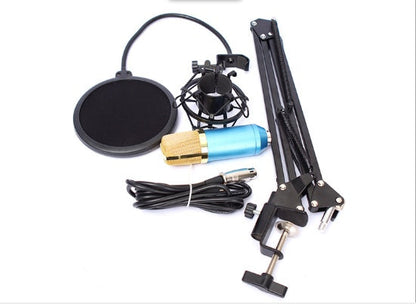 BM800 microphone set with condenser microphone, shock mount, pop filter, and adjustable stand