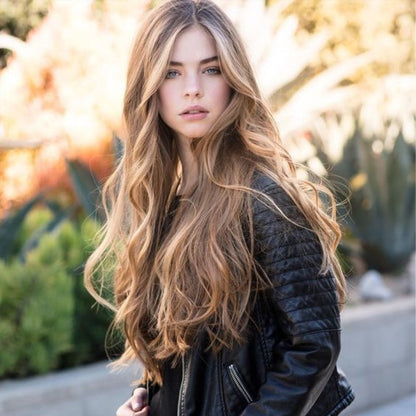 Women's gradient wig with softly blended color tones and natural-looking waves