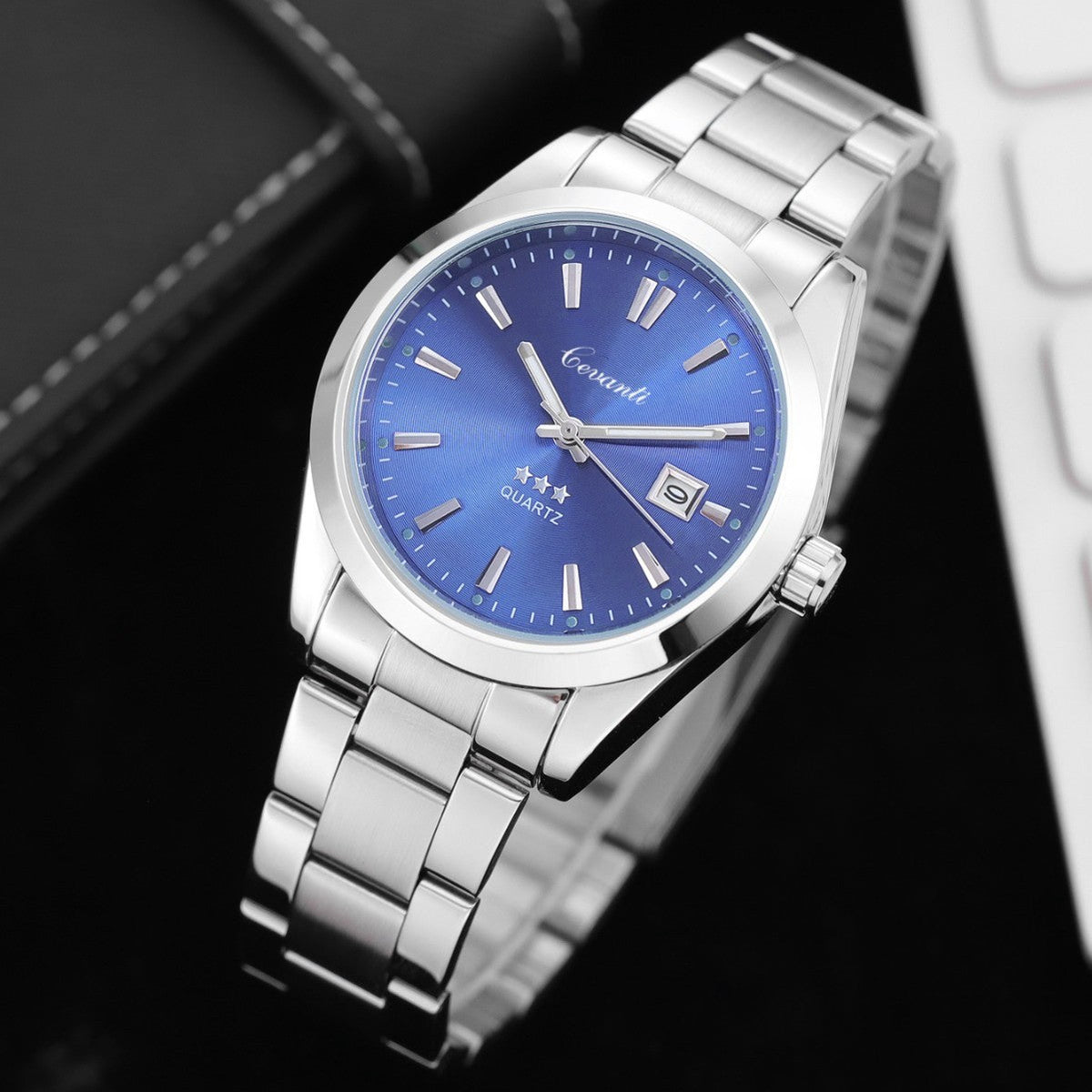 Business casual men's watch with steel strap, My Store brand