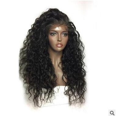 European American fashion front lace chemical fiber wig set on a mannequin head